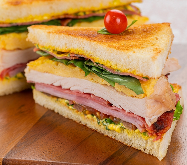 Club sándwich de pavo 