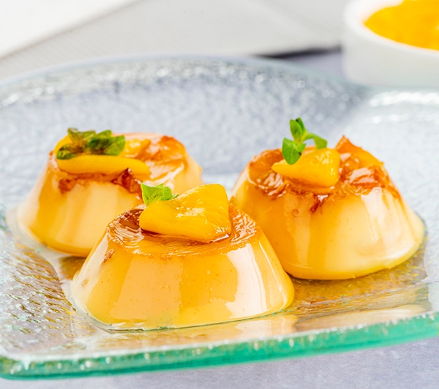FLAN DE DURAZNO 