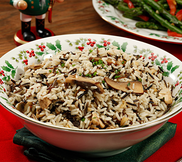 Arroz salvaje con hongos 