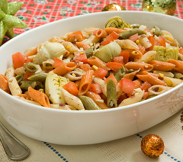 Ensalada de fideos con alcachofas 