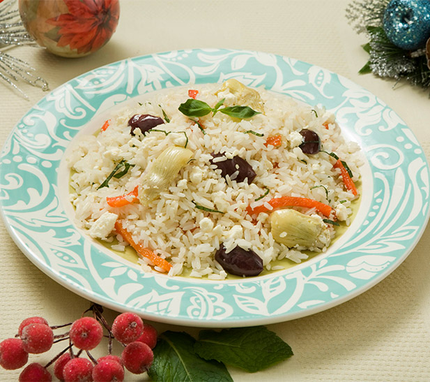Arroz festivo con aceitunas 